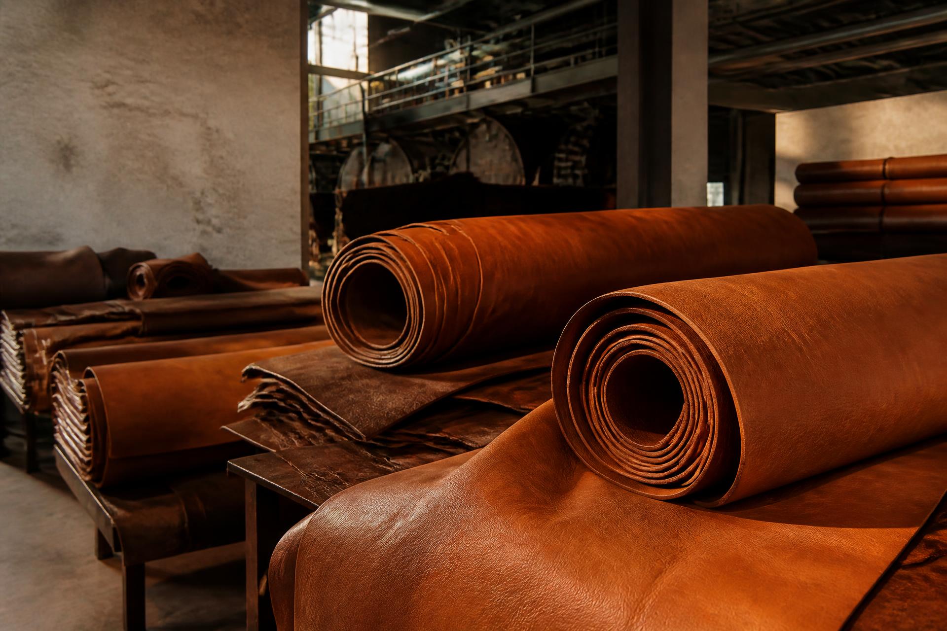 Industrial leather tannery operations