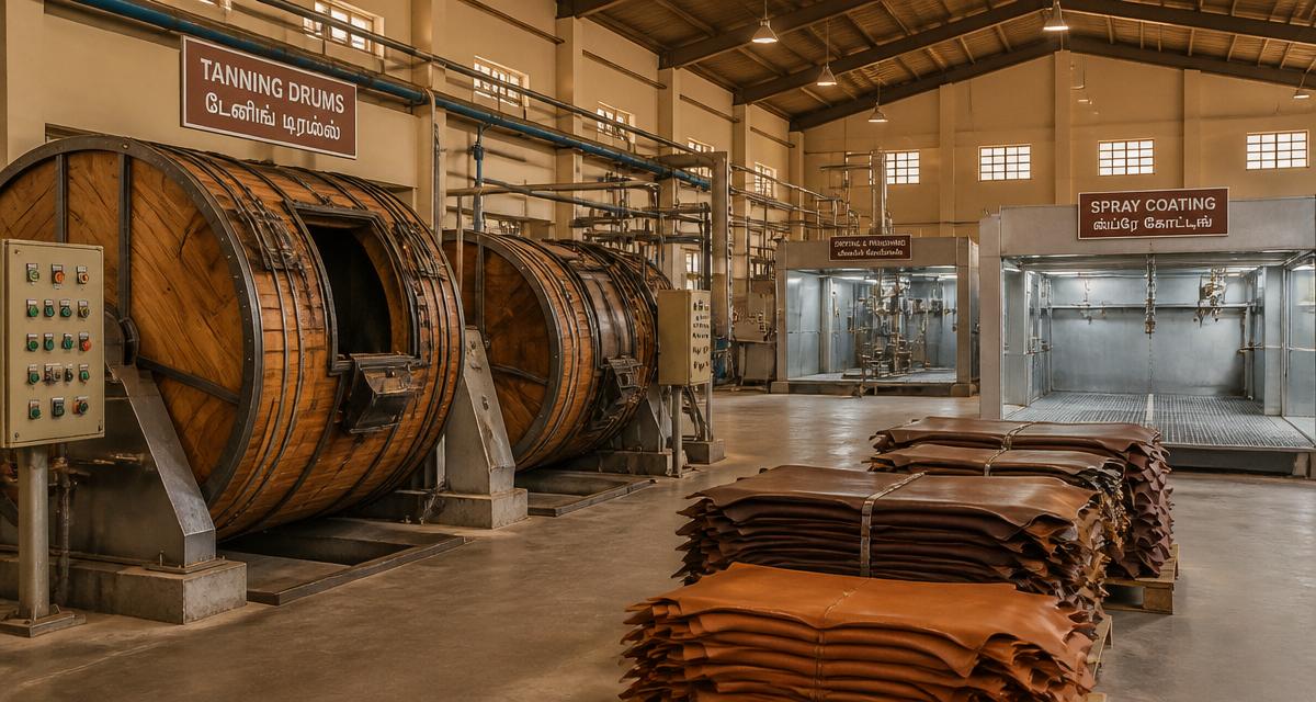 Robokem leather tanning and finishing facility in Tamil Nadu, India